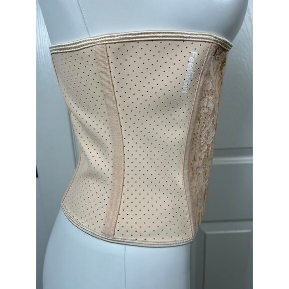 Feelingirl Latex Waist Cincher Corset Cream Size Medium - Picture 8 of 10